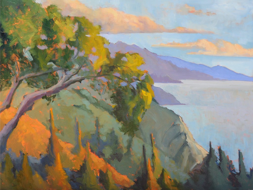 Oak Tree at Nepenthe, Afternoon Light by Erin Lee Gafill