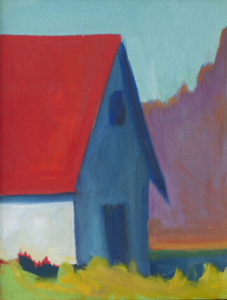Red Roof, White Wall, Blue Shadow by Erin Lee Gafill