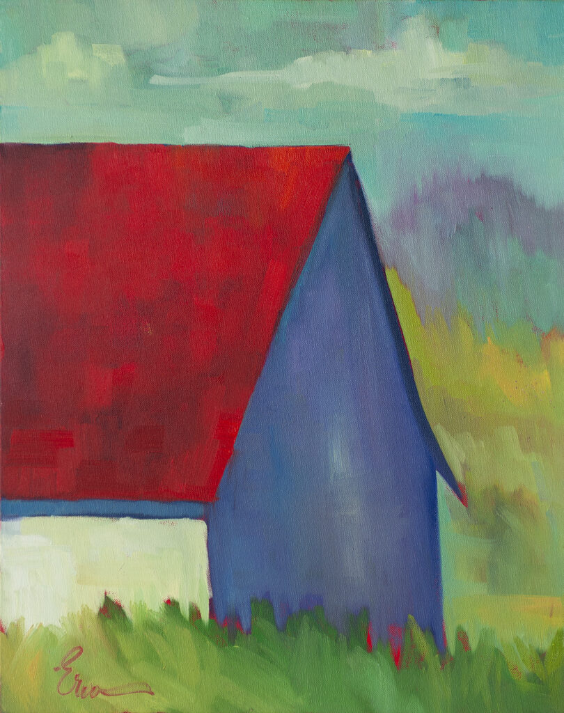Red Roofed Barn, Big Sur by Erin Lee Gafill