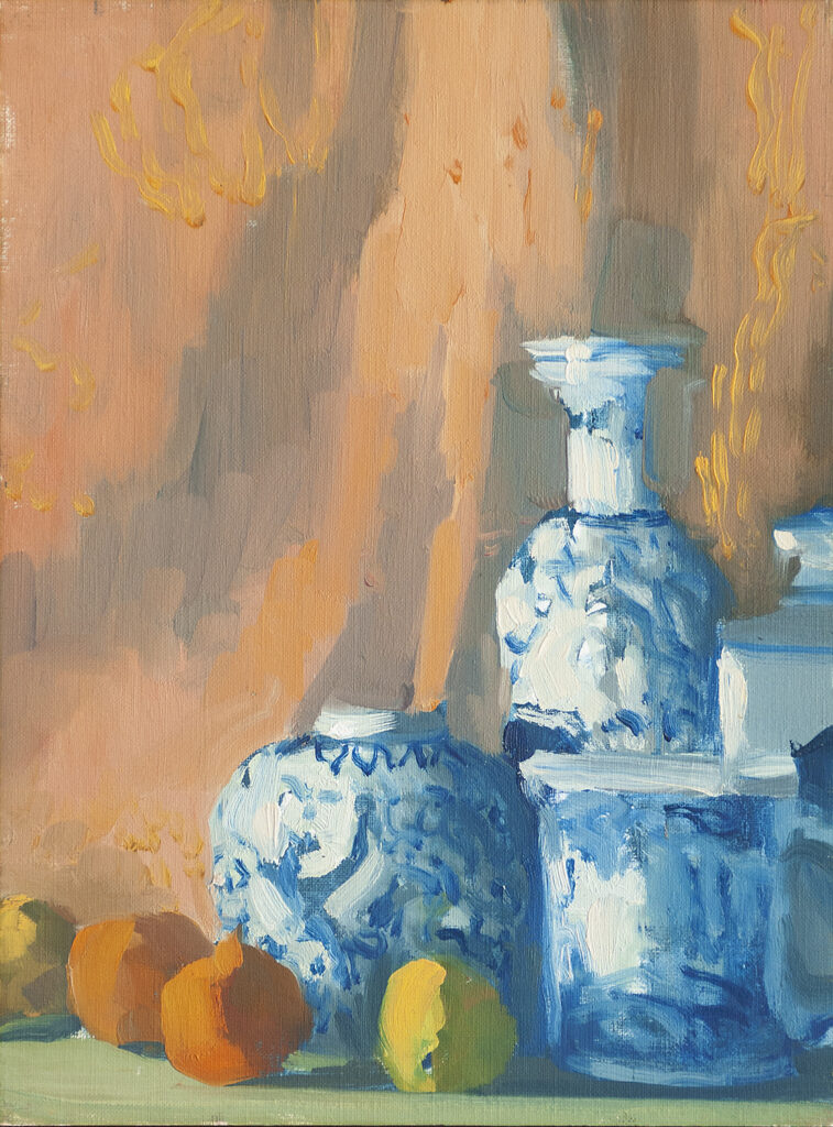 Chinese Pots with Tapestry by Erin Lee Gafill