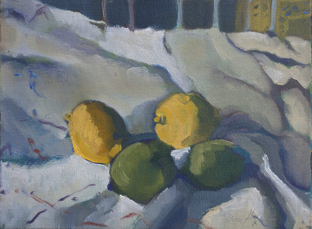Lemons, Limes, Draped Cloth by Erin Lee Gafill
