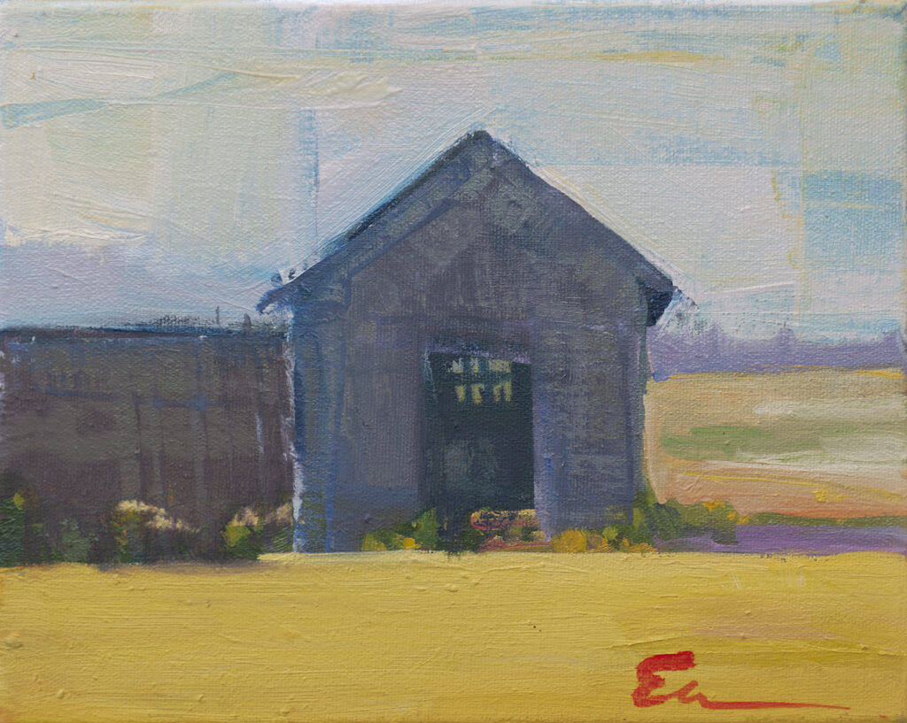 Barn and Shed, Summer by Erin Lee Gafill