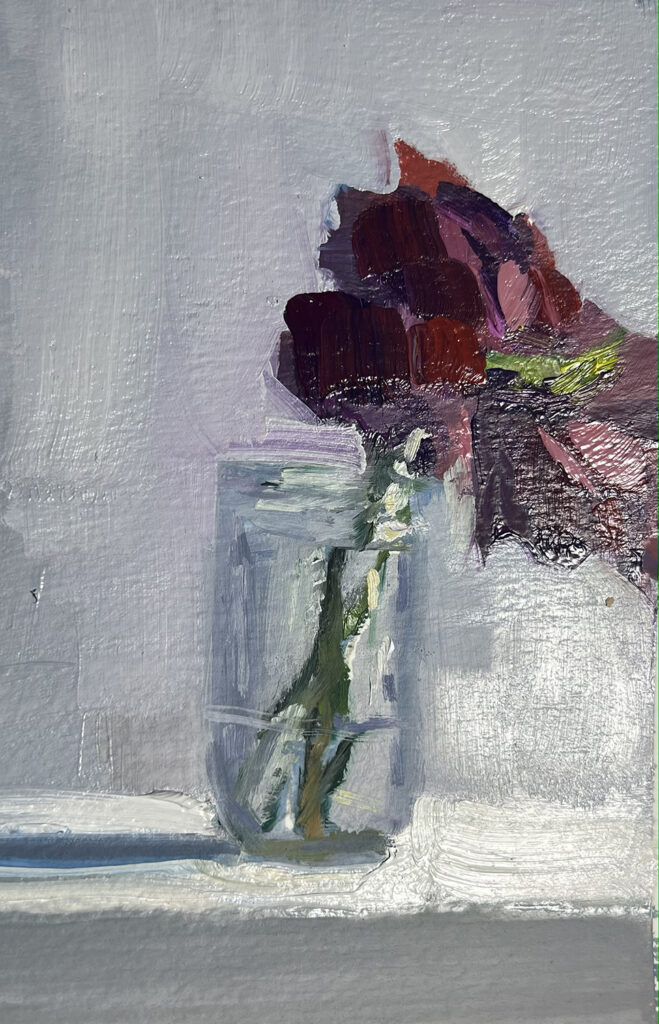 Peony in a Jam Jar by Erin Lee Gafill