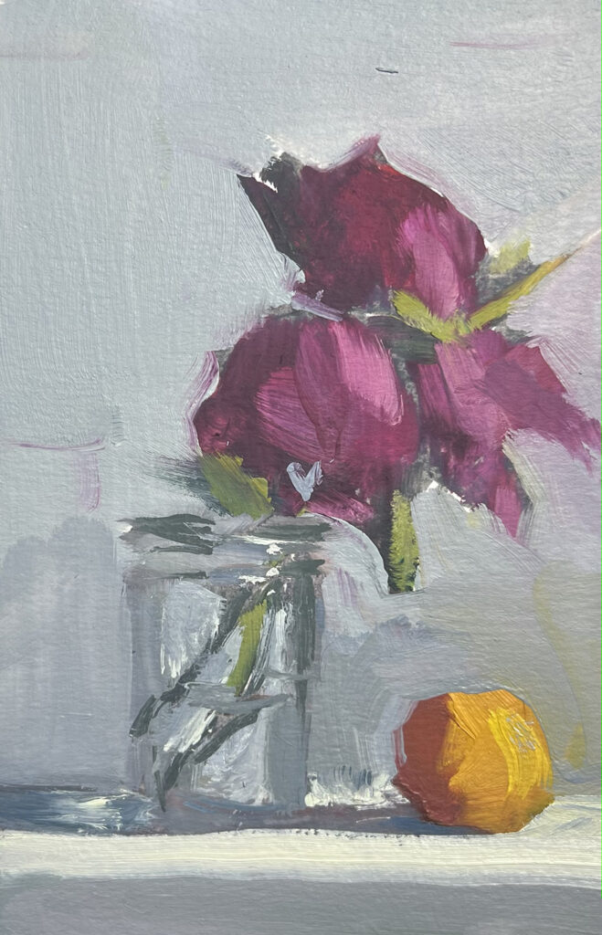 Peony with Tangerine by Erin Lee Gafill