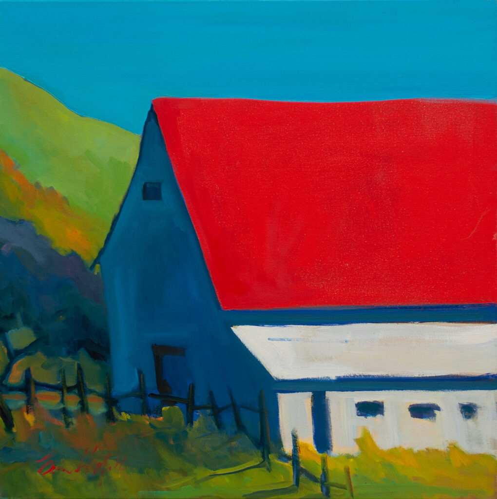 Red, White, and Blue Barn by Erin Lee Gafill