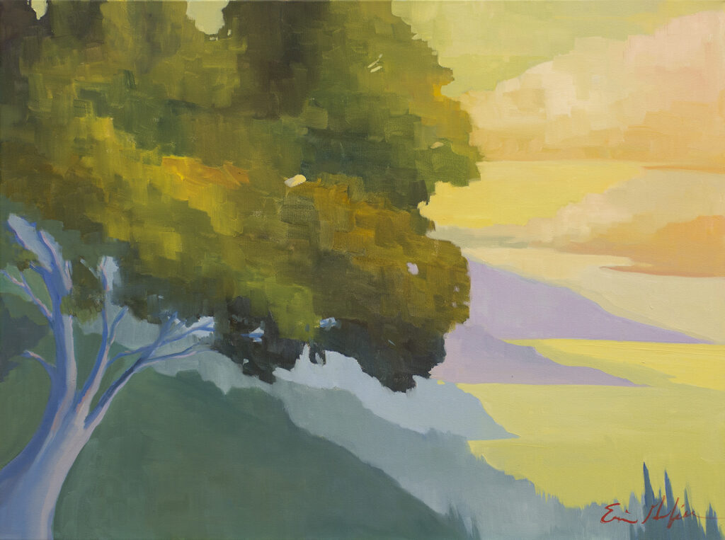 Oak Tree at Nepenthe, Early Light by Erin Lee Gafill