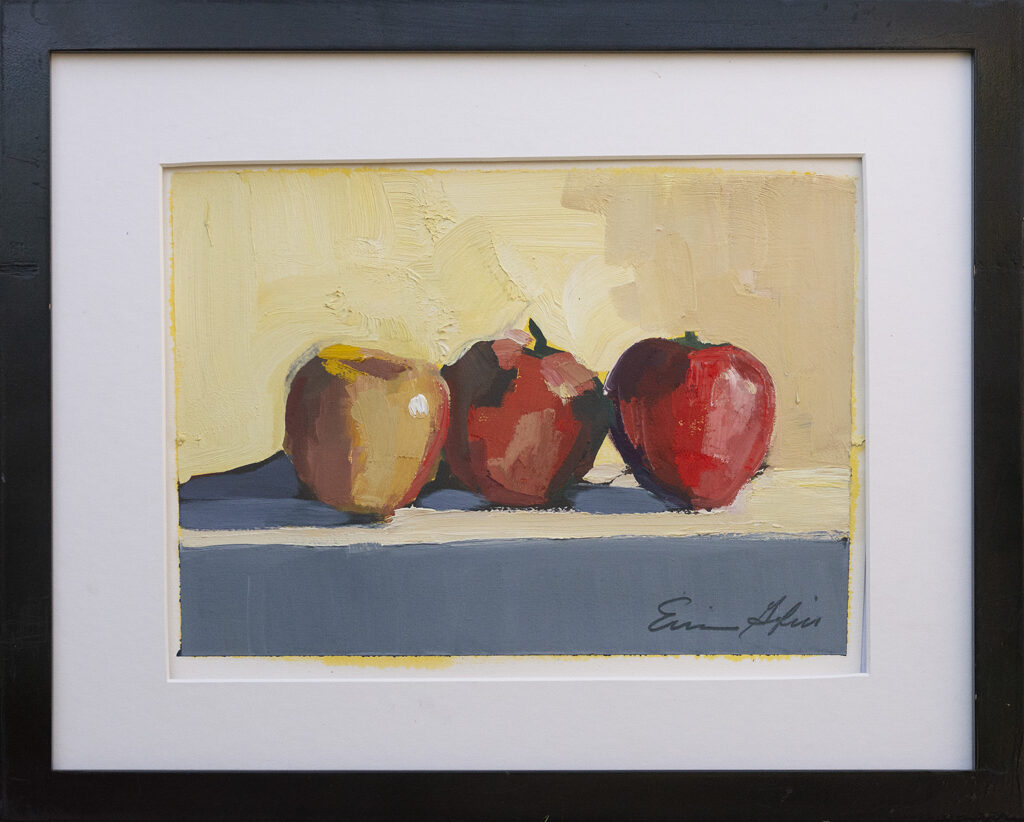 Three Apples, Afternoon Light by Erin Lee Gafill