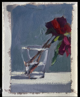 Blossoms in Water Glass by Erin Lee Gafill