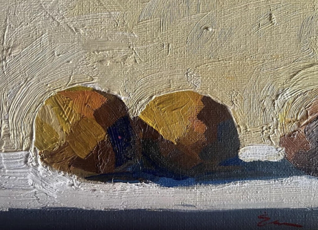 Three Lemons, Blue Shadow by Erin Lee Gafill
