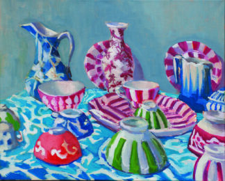 Striped Bowls, Tilted Ground by Erin Lee Gafill