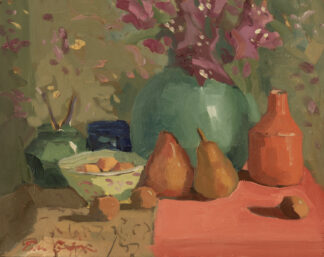 Still Life with Organge Vase III by Erin Lee Gafill