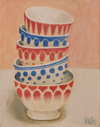 Tower of Ice Cream Bowls by Kaffe Fassett