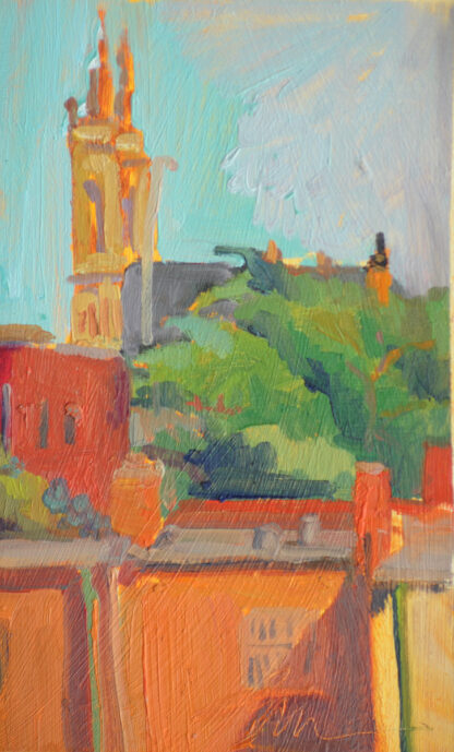 Church from Studio Window, Bushwick by Erin Lee Gafill