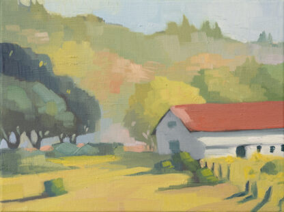 Red Roofed Barn, Molera Big Sur by Erin Lee Gafill