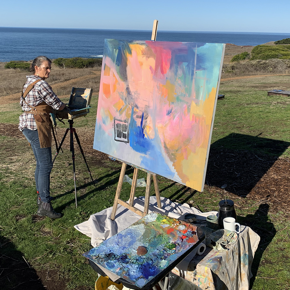 Erin Lee Gafill Painting at The Sea Ranch Lodge