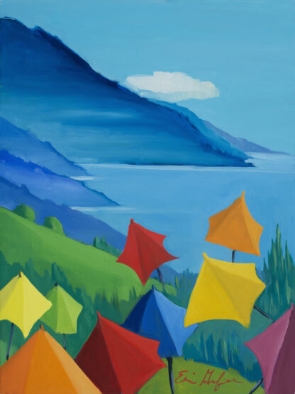 Umbrellas at Nepenthe V fine art print