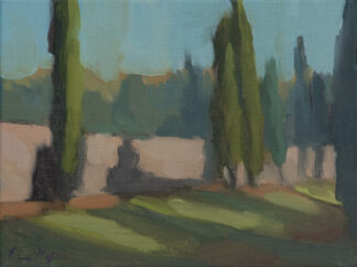 The Old Wall, Cypress Trees by Erin Lee Gafill