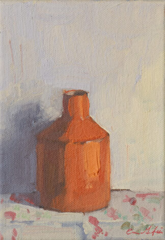 Orange Jar on Cloth by Erin Lee Gafill