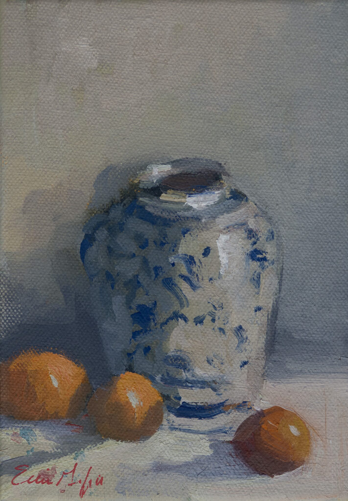 Chinese Jar with Tangerines by Erin Lee Gafill