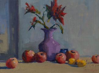 Still Life with Purple Vase by Erin Lee Gafill