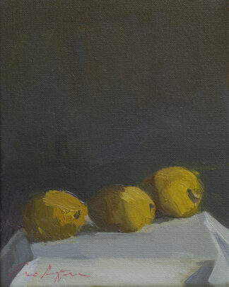 Three Lemons, White Cloth by Erin Lee Gafill
